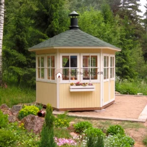 Финская гриль-беседка «Фести 6 м²» с мангалом в СПб и Ленинградской области | Производство СПб